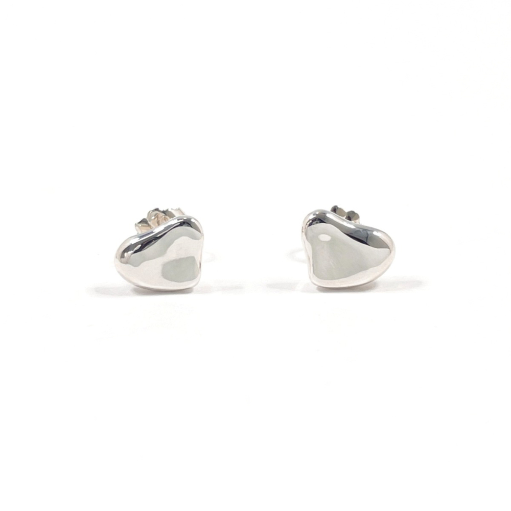 TIFFANY&Co. Tiffany Full Heart Elsa Peretti Earrings, Sterling Silver 925, Si...